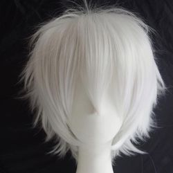 White anime cosplay wig 