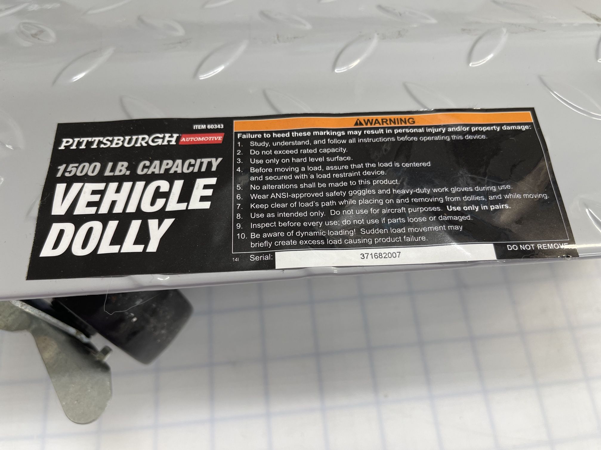 Pittsburg Automotive Vehicle Dolly