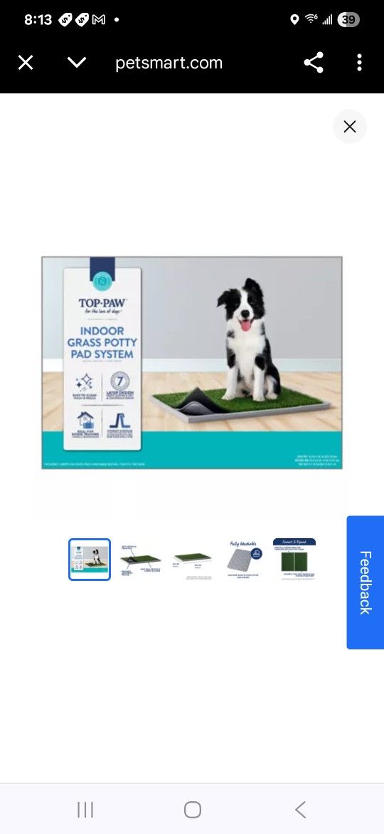 Top Paw Indoor Grass Pad System for Dogs, 6- Layer Design - For Dogs of All Ages
