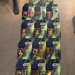 Lot Of 14 Power Of The Force Figures 