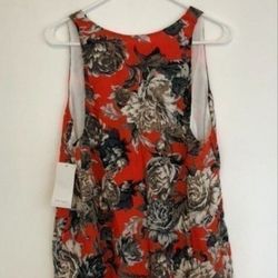 Floral Sleeveless Top with Asymmetrical Hem Sz L Karen Kane "Desert Gypsy"
