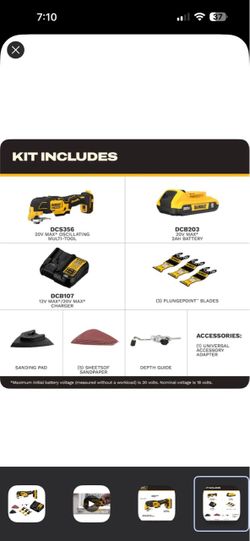 DEWALT DCS356 20V Oscillating Multi-Tool Kit