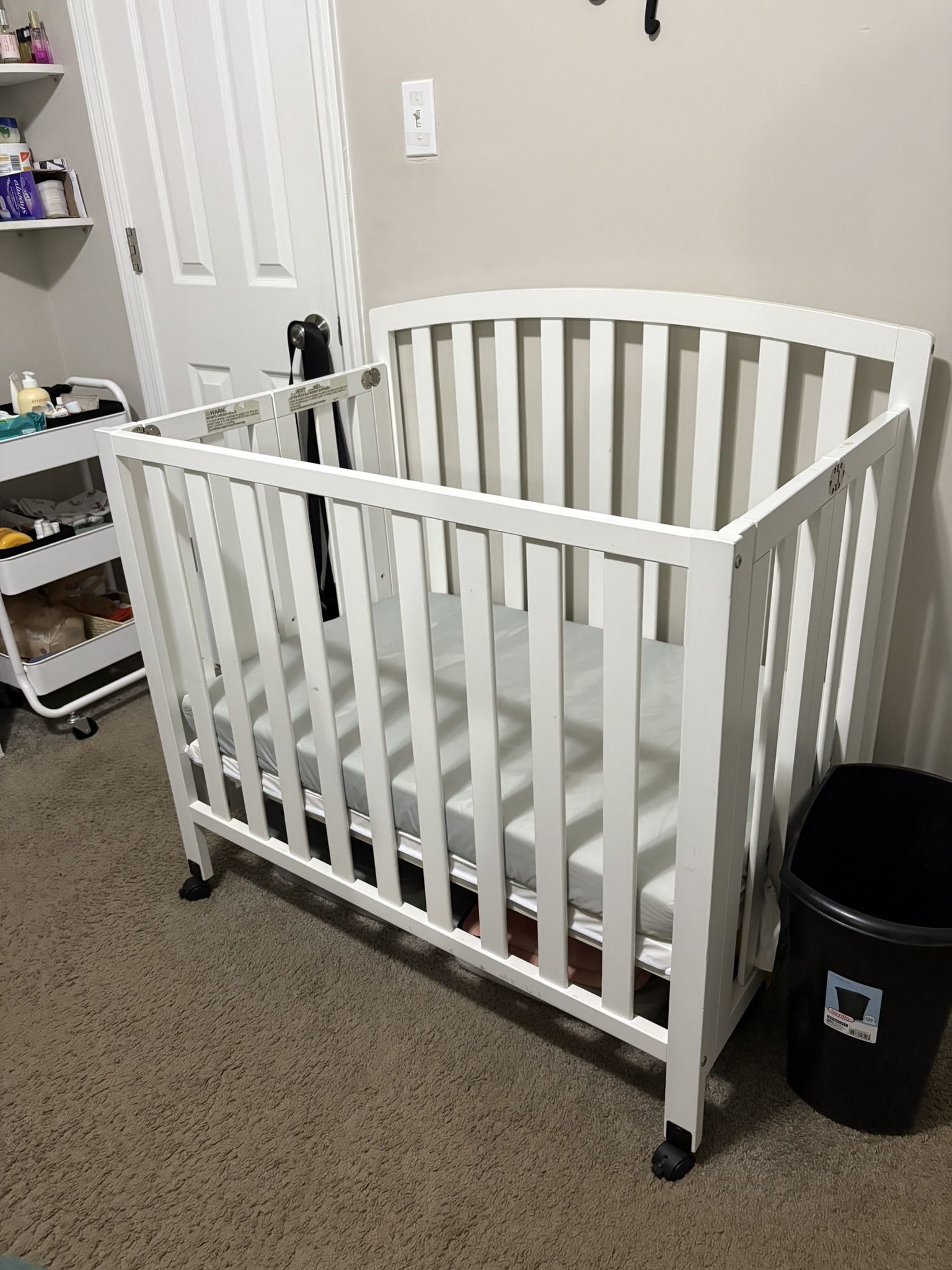 Beautiful Small Baby Crib + Mattress