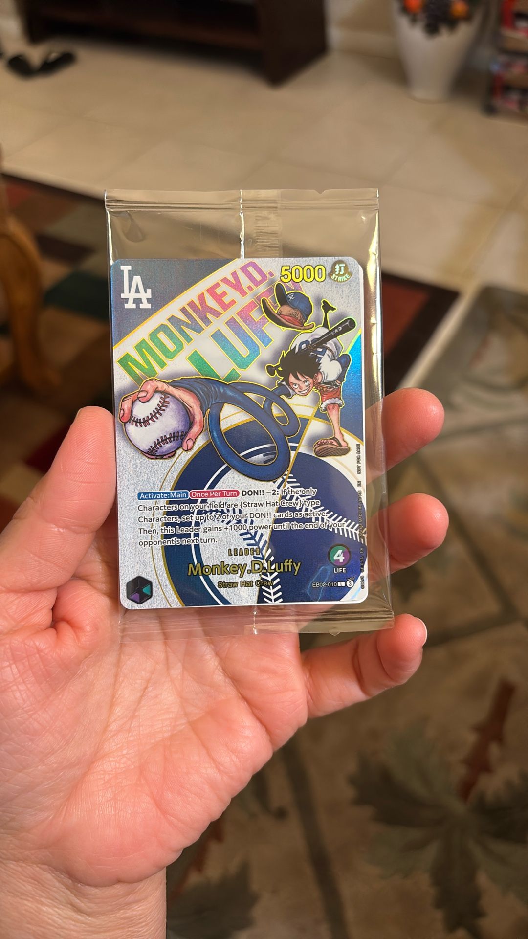 Anime Card- LA Dodgers Monkey D Luffy