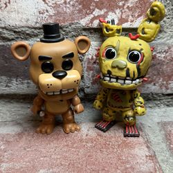 Lot of 2 Five Nights at Freddy’s Funko Pop Figures Nightmare Freddy Springtrap