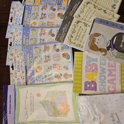 Baby Shower Games,stickers, Invitations