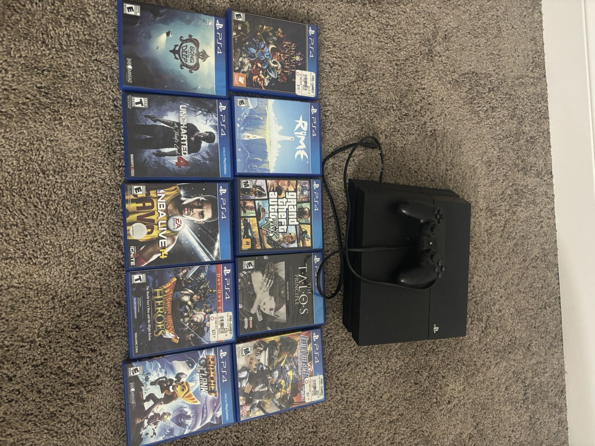 PS4 With Games And Controllers