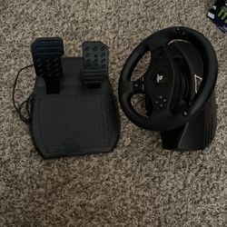 PS4 Thrustmaster Steering Wheel And Pedals 