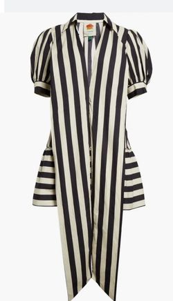 black mixed stripes short sleeve mini dress All Day Mini Dress main image 0