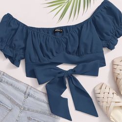 Off Shoulder Crop Top