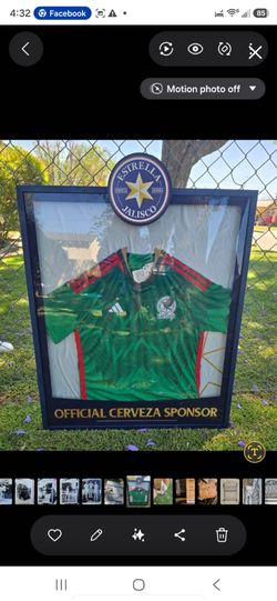 World cup soccer framed Mexico jersey