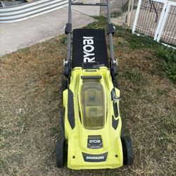 Ryobi Lawn Mower With Battery And Charger