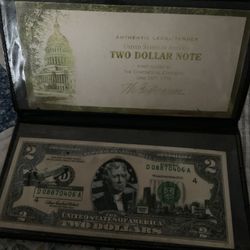 $2 Bill With Certificate  $20