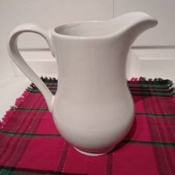 Casa Blanca White Ceramic Pitcher

