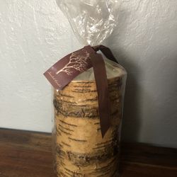 Aspen Pillar Candle In Decorative W
