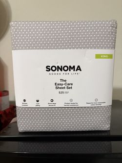 NEW Sonoma Gray King Sheet Set