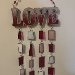 “LOVE” Stained glass suncatcher