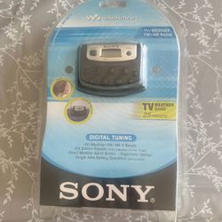 Sony SRF-M37V Walkman AM/FM Radio TV/Weather Digital Music 25 Presets NEW SEALED