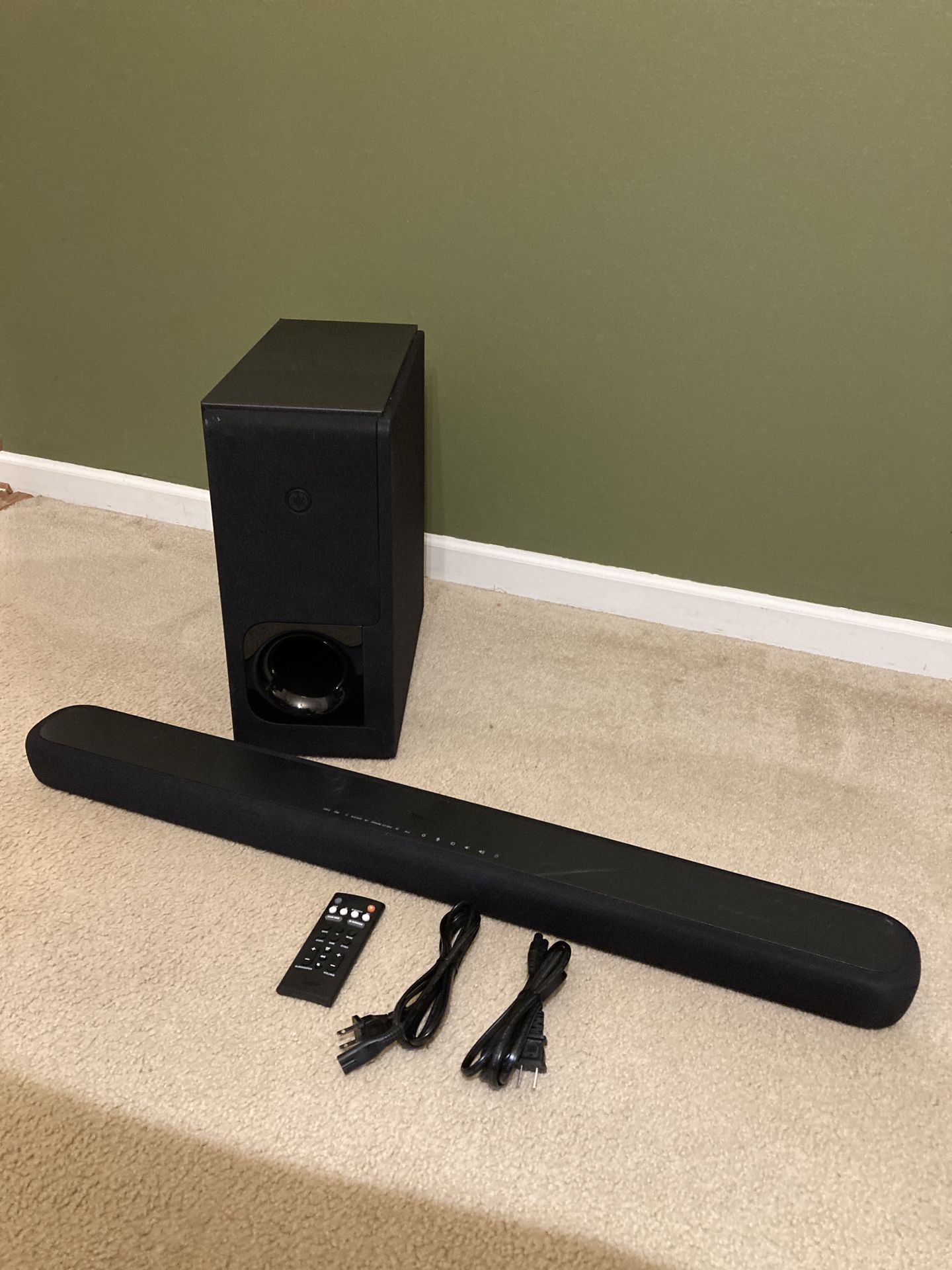Yamaha YAS-209 sound bar System wireless subwoofer NS-WSW44 Remote Control USED