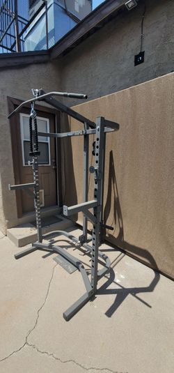 Squat rack with attachments