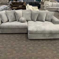 Big Soft Grey Sectional Couch