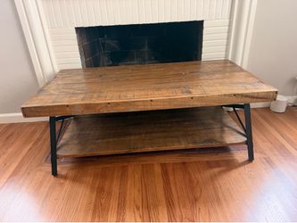 Rustic wood coffee table