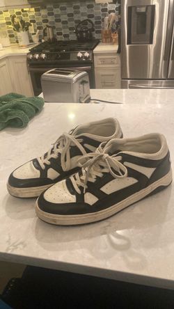 Black and White Low-Top Sneakers