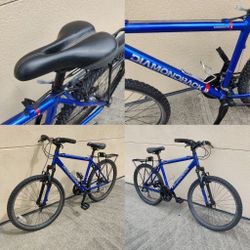 Diamondback 26" 21-Speed Mountain/Road Bike Hybrid - Front Suspension Shocks - Light 17" Frame - TUNED! - Comfort Seat - NEW Tubes - Rack (MSRP 380$)
