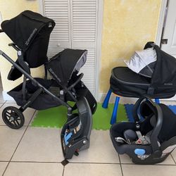 Double Uppababy Vista Stroller With Bassinet And 