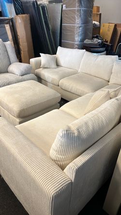 Free ottoman 4pc farmhouse Ontario chino Rancho corona Eastvale  Jurupa valley deal $550 delivered can finance 4 colors