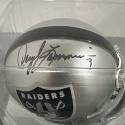 Autographed Raiders Mini Football Helmet Signed Daryl Lamonica