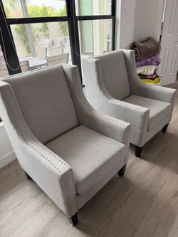 Light Grey Studded Chairs