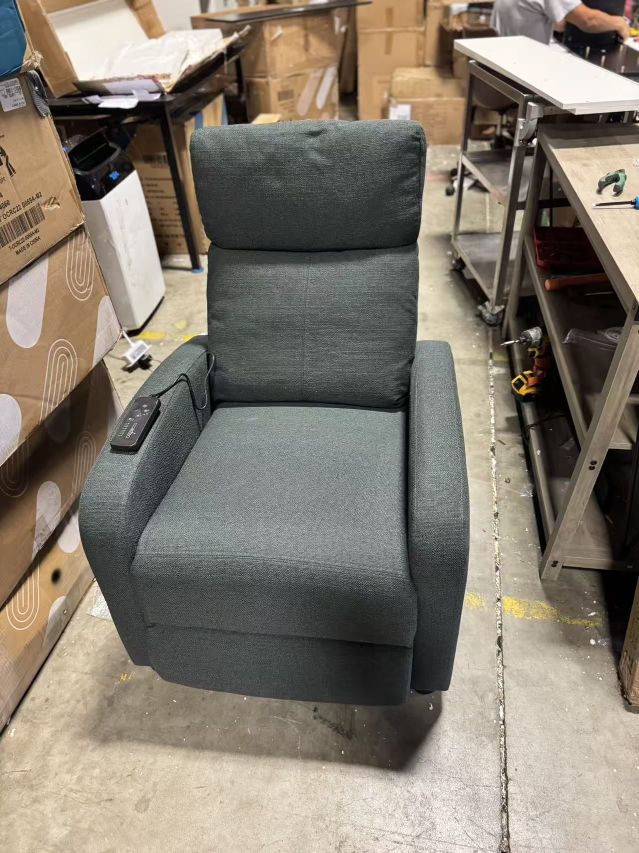 Chair Reclining Sofa Home Theater Seating with Lumbar Support Massage (Leather, Grey) $80