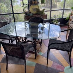 Outside Dining  Room Table & Chairs