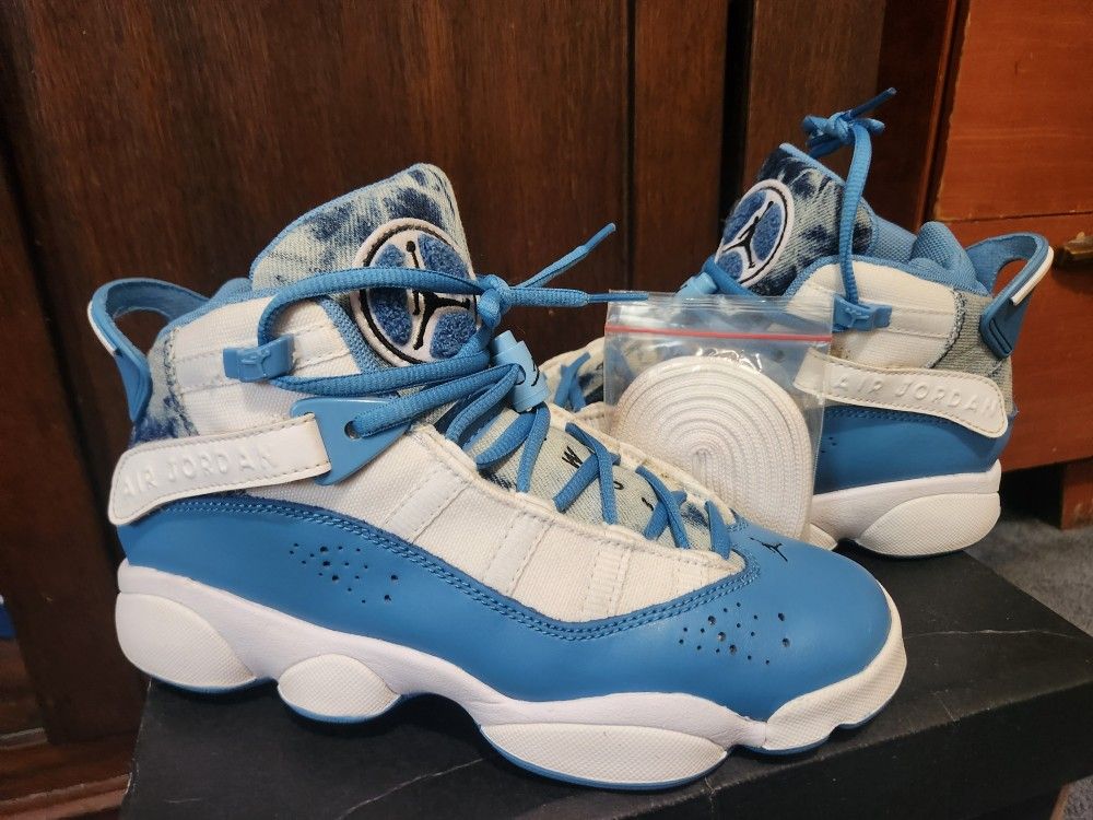 Air Jordan(GS) 6 Rings 'Bleached Denim' SIZE 5Y LIKE NEW, WORN TWICE ; LOCAL COMMUTE ONLY