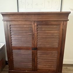 Mahogany TV Storage armoire from Pottery Barn