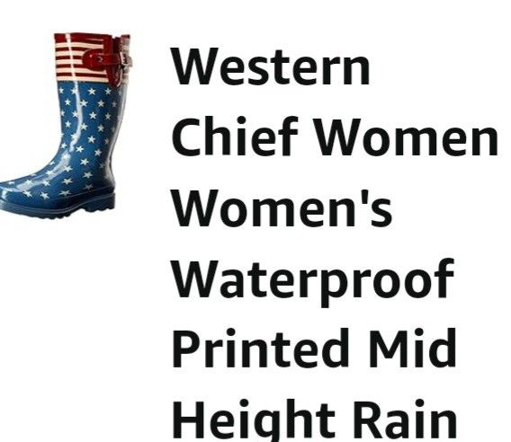 Rain Boots-Stars And Stripes Size 10