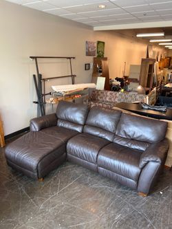 Natuzzi Brand Leather Sectional Sofa