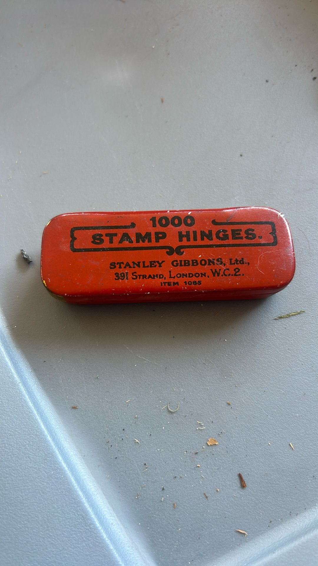 Stanley Gibbons Stamp Hinges Tin Box