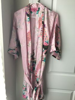 Pink kimono robe
