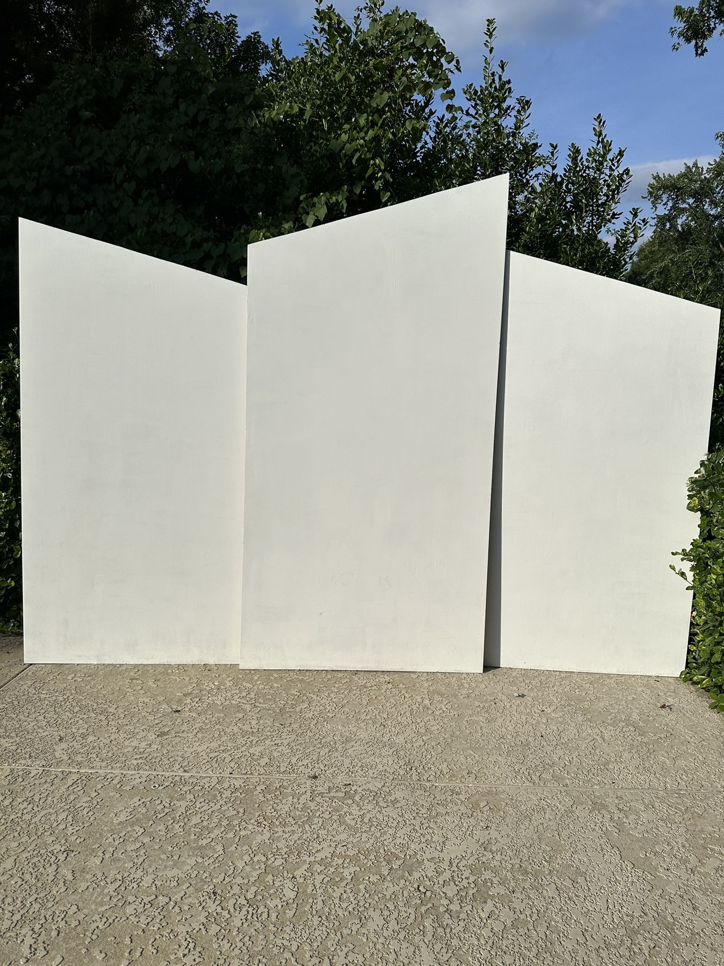 Three Wooden White Backdrops