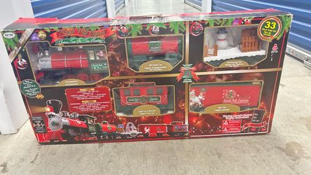 North Pole Express Christmas Train Set – 33 Pieces w/ Remote