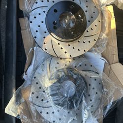 Drilled & Slotted Brake Rotors 11.8 Inch V6 Honda Acura