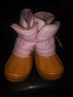 Girls Pink Winter Snow Boots 10M