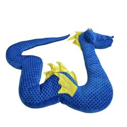 XL blue sea monster Nessie dragon 32" B.J. Toyco