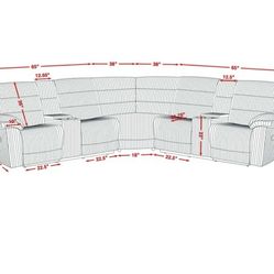 Black Or White Reclining Sofa With Cup Holders And Storage 