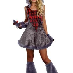 Teen Full Moon Sassy Werewolf Costume S 3-5