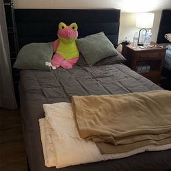 Bed Frame Used New + Mattress- ONLY 90$