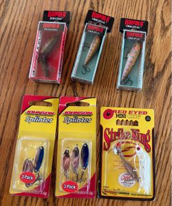 A variety of trout lures