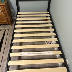 Twin Bed. Metal Frame. 